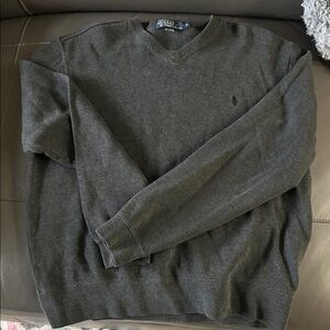 Ralph Lauren Polo Men's Gray V-Neck Sweater